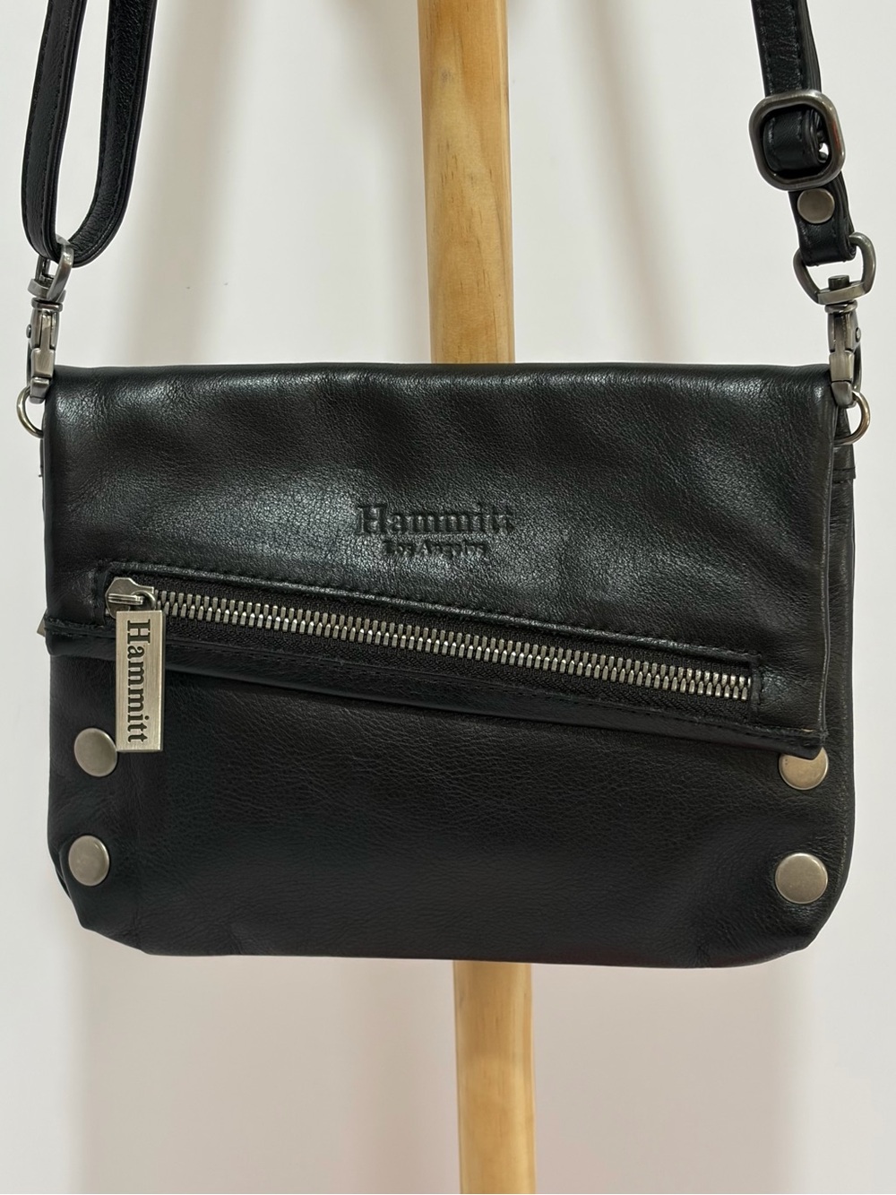 Hammitt VIP Small OG In Black Leather With Brushed Silver Hardware - Picture 12 of 16